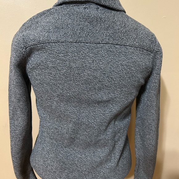 H&M Double Breasted Collared Grey Cardigan Knit Sweater Women's Size Small - Picture 4 of 9